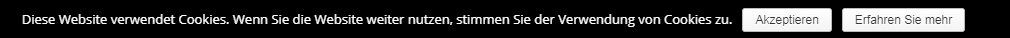 Ein Beispiel für ein Cookie Consent Banner