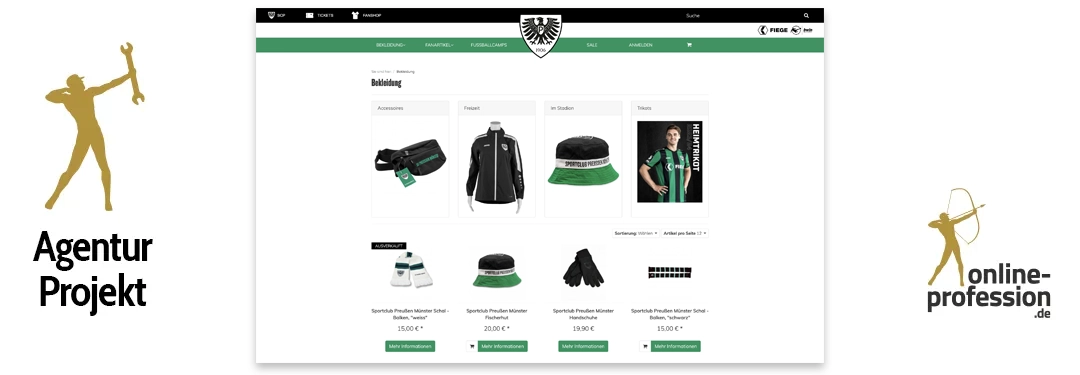 Neuer Fanshop für den SC Preußen Münster