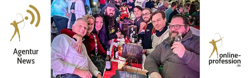 Online-Profession bei der Weihnachtsfeier des ASB